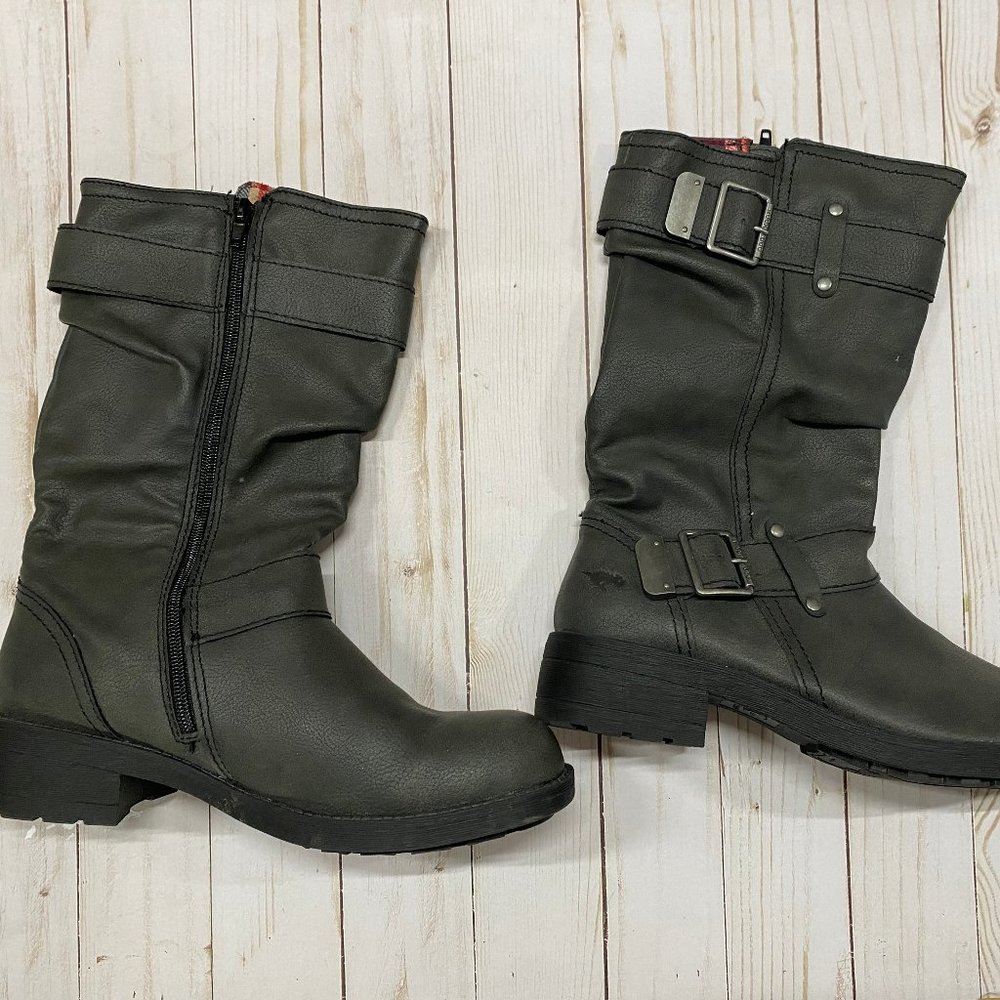Rocket Dog Trumble Black Biker Moto Boot size 8 Womens